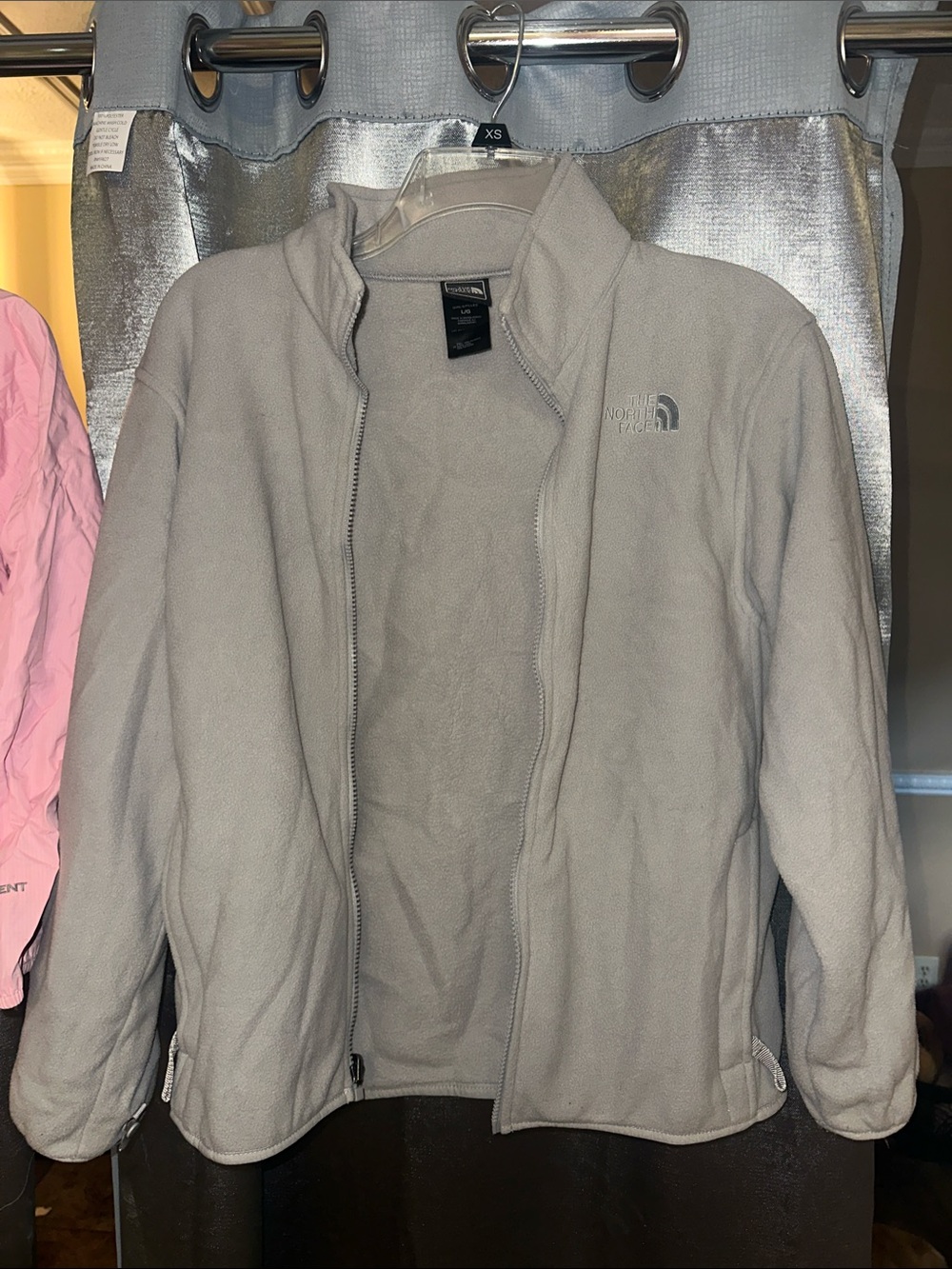 The North Face Light Gray Fleece Jacket - Full Zip
